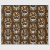 Voodoo-Retro-Maschine Geschenkpapier (Flach)