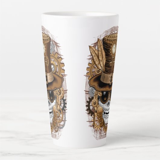 Voodoo-Retro-Maschine Milchtasse (Vorderseite)