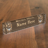 Voodoo-Retro-Maschine Namensplakette (Seite)