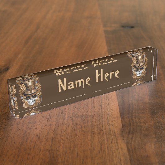 Voodoo-Retro-Maschine Namensplakette (Seite)