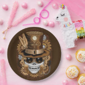 Voodoo-Retro-Maschine Pappteller (Party)