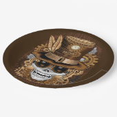 Voodoo-Retro-Maschine Pappteller (Schrägansicht)