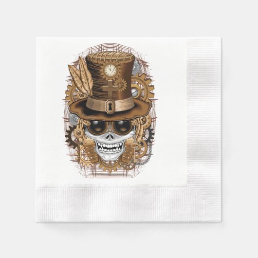 Voodoo-Retro-Maschine Serviette (Vorderseite)