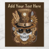 Voodoo-Retro-Maschine Weinetikett (Einzelnes Label)