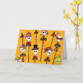 VOODOO-SCHÄDEL-KARNEVAL-PARTY KARTE (Gelbe Blume)