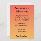 Voodoo Spirit Halloween Einladung (Rückseite)