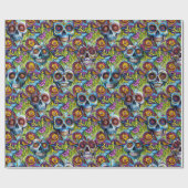 Voodoo Sugar Skulls Geschenkpapier (Flach)