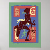 Voodoo Tänzer nach Matisse Poster (Vorne)