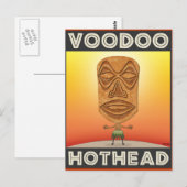 Voodoo Tiki Head Postkarte (Vorne/Hinten)