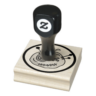 Voodoo Toke Inkt Briefmarke 2.5" x 2.5" + Handgrif Gummistempel