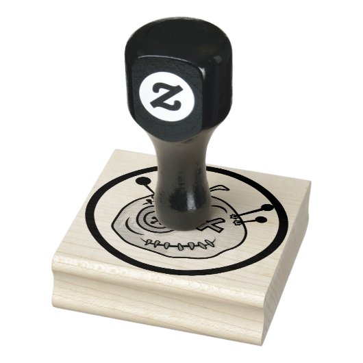 Voodoo Toke Inkt Briefmarke 2.5" x 2.5" + Handgrif Gummistempel (Stempel)