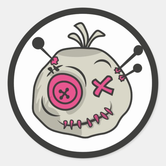 Voodoo Token Classic Round Stickers (Vorderseite)
