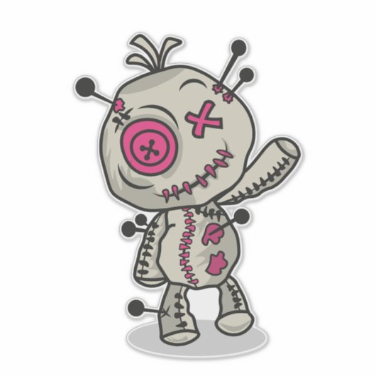 Voodoo Token Extra-Large 14" x 14" Vinyl Sticker (Vorderseite)