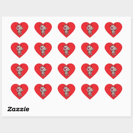 Voodoo Token Heart Stickers (Blatt)