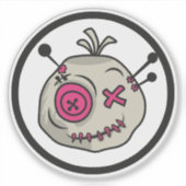 Voodoo Token Kleine 4" x 4" Vinyl Aufkleber (Vorderseite)