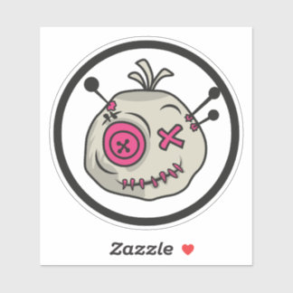 Voodoo Token Kleine 4" x 4" Vinyl Aufkleber