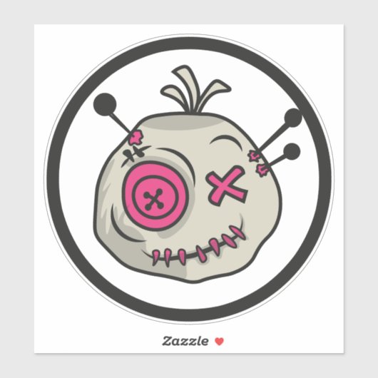 Voodoo Token Large 8" x 8" Vinyl Sticker (Blatt)