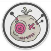 Voodoo Token Mittel 6" x 6" Vinyl Sticker (Vorderseite)
