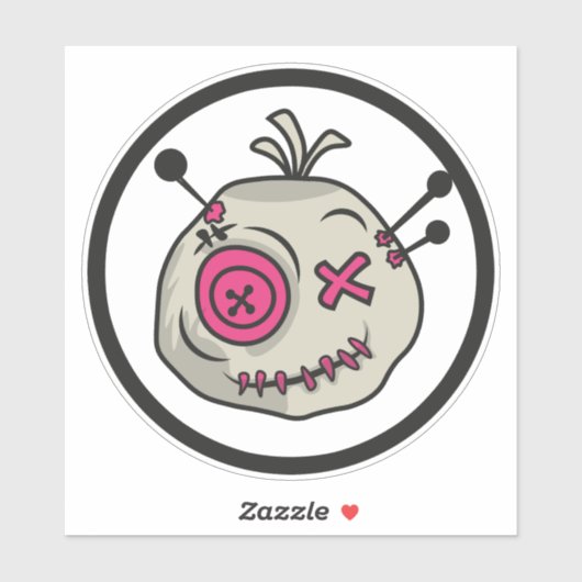 Voodoo Token Mittel 6" x 6" Vinyl Sticker (Blatt)