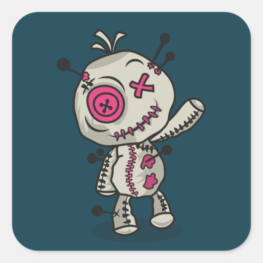 Voodoo Token Square Stickers (Vorderseite)