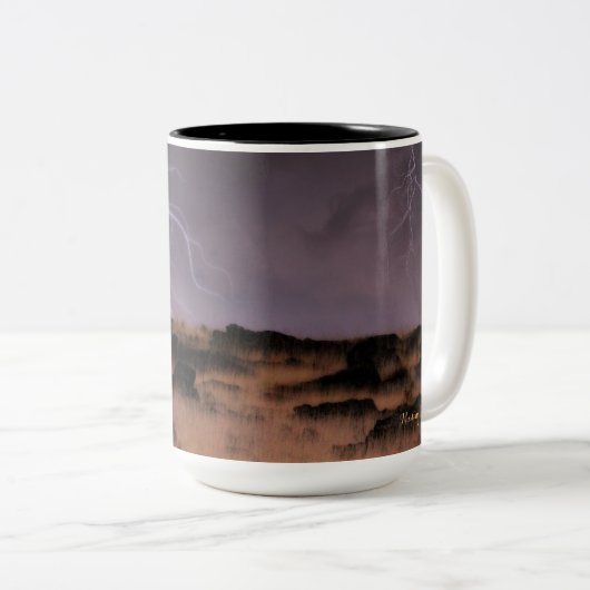 Voodoo u. die Magie der schwarzen Stallions-Tasse Zweifarbige Tasse (VorderseiteRechts)