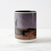 Voodoo u. die Magie der schwarzen Stallions-Tasse Zweifarbige Tasse (Mittel)