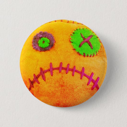 Voodoo verrostete Orange Button (Vorderseite)