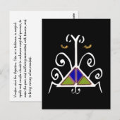 Voodoo Vévé für Agassou Postkarte (Vorne/Hinten)