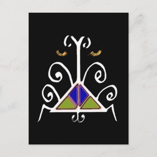 Voodoo Vévé für Agassou Postkarte (Vorderseite)
