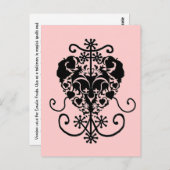 Voodoo Vévé für Erzulie Freda Postkarte (Vorne/Hinten)