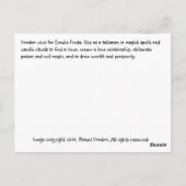 Voodoo Vévé für Erzulie Freda Postkarte (Rückseite)