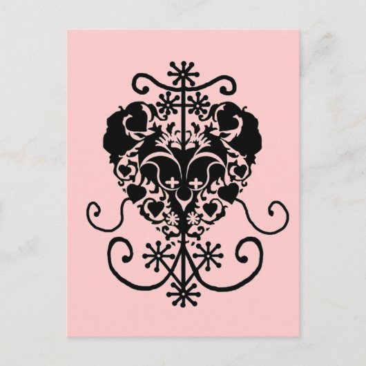 Voodoo Vévé für Erzulie Freda Postkarte (Vorderseite)