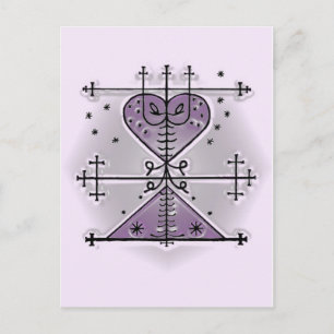 Voodoo Vévé für Manman Brigit Postkarte