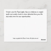Voodoo Vévé für Papa Legba Postkarte (Rückseite)