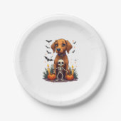 Voodoo Vizsla Dog Pappteller (Vorderseite)