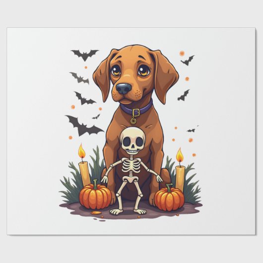 Voodoo Vizsla Hund Geschenkpapier (Flach)