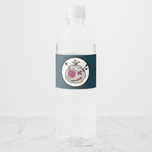 Voodoo-Wasser-Flasche-Etikett (8" x 2,125") Wasserflaschenetikett (Vorderseite)