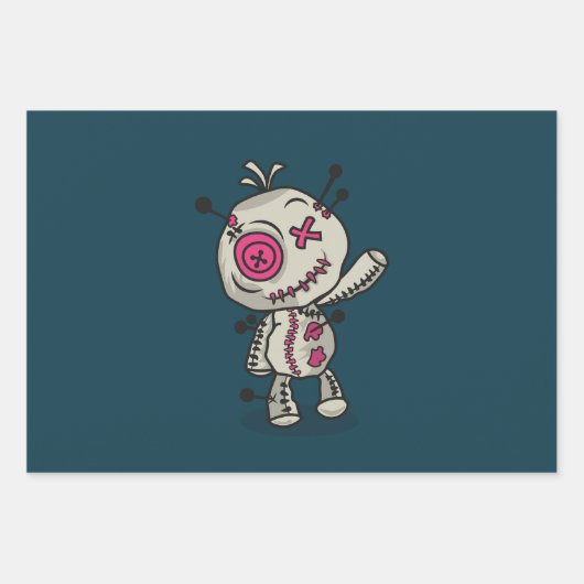 Voodoo-Wrapping-Papier-Flachblatt-Set 3 Geschenkpapier Set (Vorderseite)