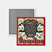 Voodoo-Zaubermaske Magnet (Vorderseite/Rückseite)