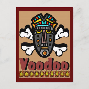Voodoo-Zaubermaske Postkarte