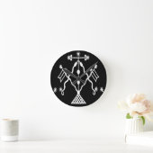 VooDou Tribal Decor Runde Wanduhr (Zuhause)