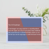 Voor de Zorgdrager Dankeskarte (Stehend Vorderseite)