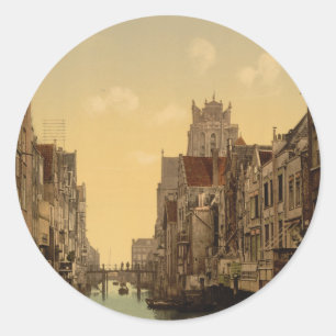 Voorstraatshaven, Dordrecht, die Niederlande Runder Aufkleber