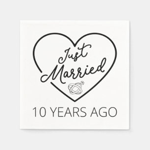 Vor 10 Jahren frisch vermählt III Serviette