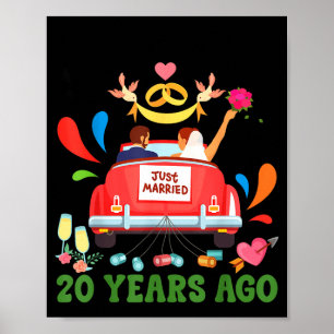 Vor 20 Jahren geheiratet lustiges 20. Hochzeitstag Poster