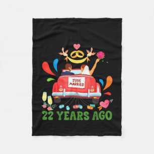 Vor 22 Jahren geheiratet lustiges 22. Hochzeitstag Fleecedecke
