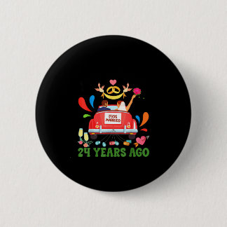 Vor 24 Jahren geheiratet lustiges 24. Hochzeitstag Button
