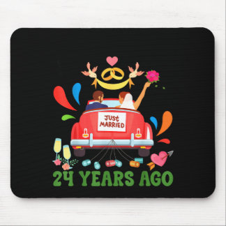 Vor 24 Jahren geheiratet lustiges 24. Hochzeitstag Mousepad