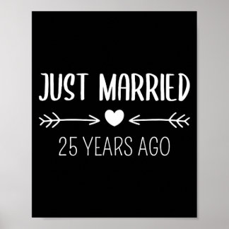 Vor 25 Jahren geheiratet 25. Illustration Poster