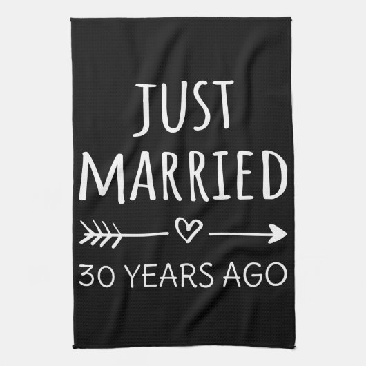 Vor 30 Jahren gerade verheiratet Geschirrtuch (Vertikal)